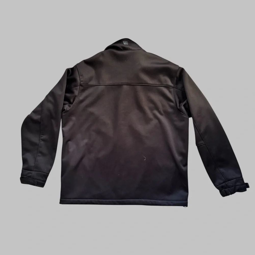 Chicago NHL Blackhawks men’s soft shell fleece lined black zip jacket Sz L